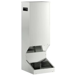 vidaXL Gede-feeder S&oslash;lv 28 x 30 x 80 cm Galvaniseret st&aring;l