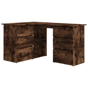 vidaXL skrivebord 145x100x76 cm konstrueret tr&aelig; r&oslash;get egetr&aelig;sfinish