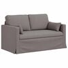 vidaXL Sofa 2 pcs Gr&aring;brun 139 x 78 x 80 cm Stof