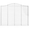 vidaXL buede gabionkurve 9 stk. 200x30x140/160 cm galvaniseret jern