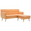 vidaXL L-formet sofa 171,5x138x81,5 cm stofbetr&aelig;k orange