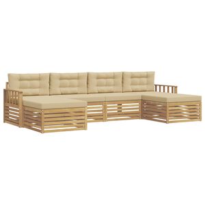 vidaXL Udend&oslash;rs sofagruppe 6 stk. 4-personers Hvid og Beige