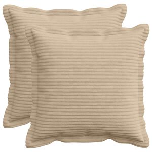 vidaXL Pudebetr&aelig;k 2 stk. HOUTEN Gr&aring;brun 30 x 30 cm cordfl&oslash;jl