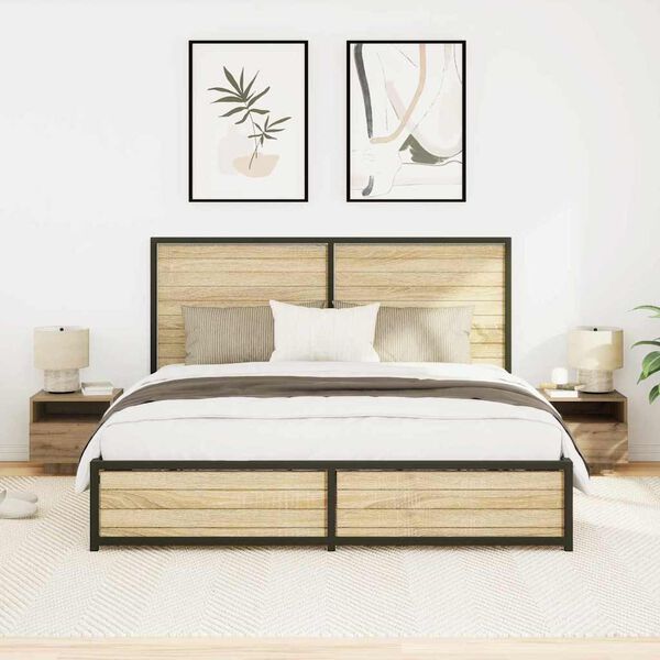 vidaXL Natskab 2 pcs Artisan Egetr&aelig; 40 x 39 x 37 cm Konstrueret tr&aelig;