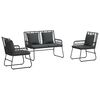 vidaXL Have Spisebordss&aelig;t 3 pcs Sort og Anthracit polyrattan