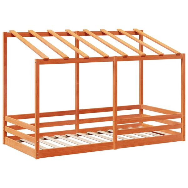 vidaXL husseng til b&oslash;rn 100x200 cm massivt fyrretr&aelig; gyldenbrun