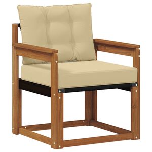 vidaXL Udend&oslash;rs sofa Massiv akacietr&aelig; og Textilene Naturfarvet