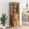 vidaXL Highboard Gammelt tr&aelig; 69,5 x 34 x 180 cm Konstrueret tr&aelig;