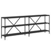 vidaXL konsolbord 200x30x75 cm konstrueret tr&aelig; og jern sort