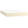 vidaXL springmadras med pocketfjedre medium 120x200x20 cm kunstl&aelig;der creme