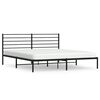 vidaXL sengeramme med sengegavl 193x203 cm metal sort