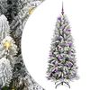vidaXL Kunstigt juletr&aelig; Hvid 150 cm PVC og Plast og St&aring;l og PE