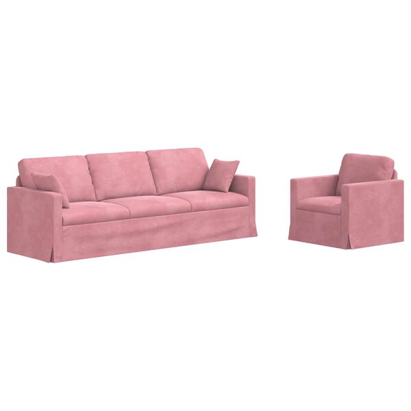 vidaXL Sofa 2 pcs Lyser&oslash;d 228 x 78 x 80 cm Fl&oslash;jl