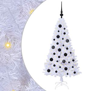 vidaXL Kunstigt juletr&aelig; Hvid 120 cm PVC og St&aring;l