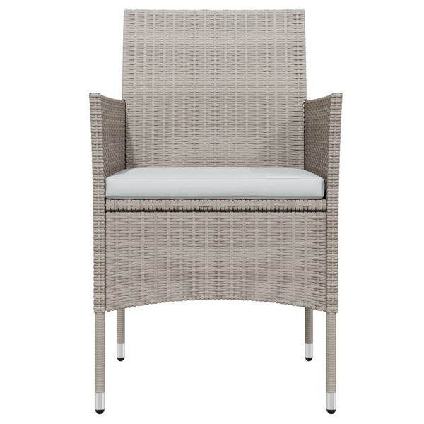 vidaXL spisebordss&aelig;t til haven 5 dele med hynder beige og sort