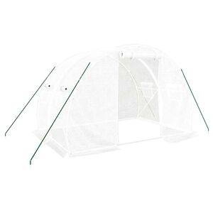 vidaXL drivhus med st&aring;lstel 6 m&sup2; 3x2x2 m hvid