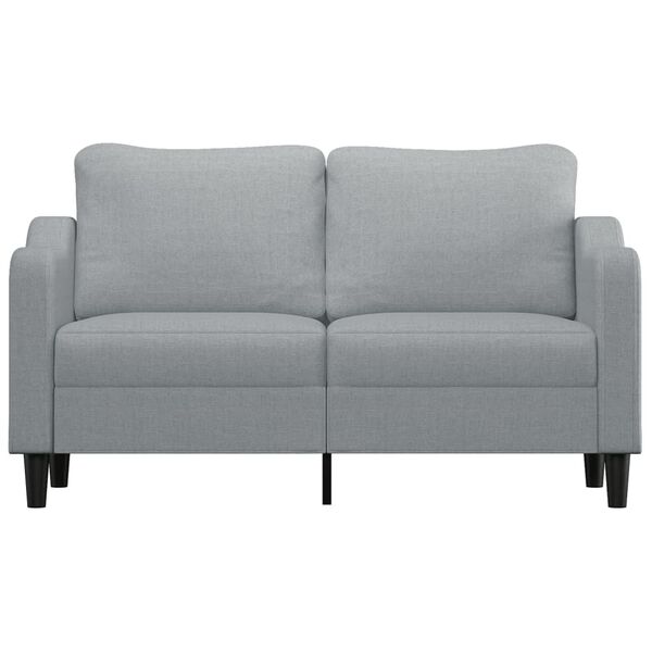 vidaXL 2-personers sofa 140 cm stof lysegr&aring;