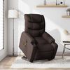 vidaXL løftestol med massage stof mørkebrun