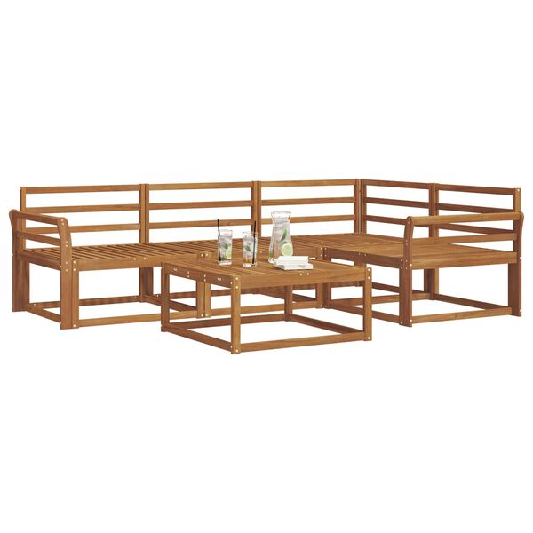 vidaXL Udend&oslash;rs sofagruppe 5 pcs Naturfarvet Massivt Akacietr&aelig;