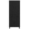 vidaXL Highboard 2 pcs Sort eg 69,5 x 34 x 180 cm Ingeni&oslash;rtr&aelig; og glas