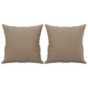 vidaXL pyntepuder 2 stk. 40x40 cm kunstl&aelig;der cappuccinofarvet