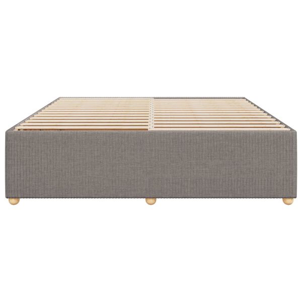 vidaXL sengeramme uden madras 200x200 cm stof gr&aring;brun