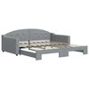 vidaXL daybed med udtr&aelig;k 100x190 cm stof lysegr&aring;