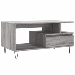 vidaXL sofabord 90x49x45 cm konstrueret tr&aelig; Gr&aring; sonoma-eg
