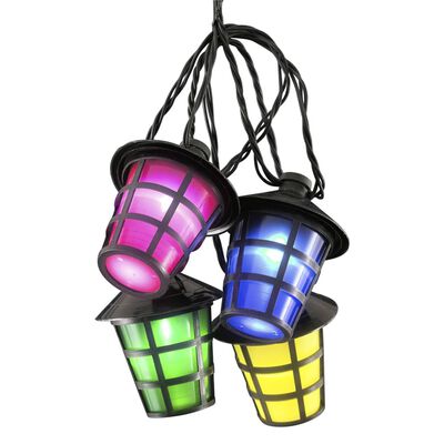 KONSTSMIDE lyskæde med lanterner og 40 lamper flerfarvet