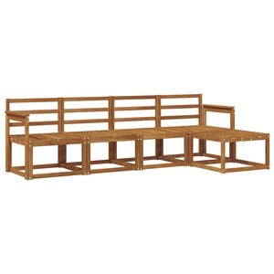 vidaXL Udend&oslash;rs sofagruppe 5 pcs Naturfarvet Massivt Akacietr&aelig;