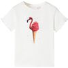 T-shirt til b&oslash;rn str. 104 ecrufarvet