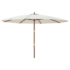 vidaXL haveparasol med tr&aelig;stang 400x273 cm sandfarvet