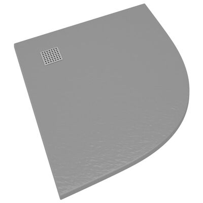 vidaXL brusekar SMC 90x90 cm grå