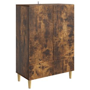 vidaXL Sideboard med skuffe R&oslash;get eg 66 x 34,5 x 95 cm Konstrueret tr&aelig;