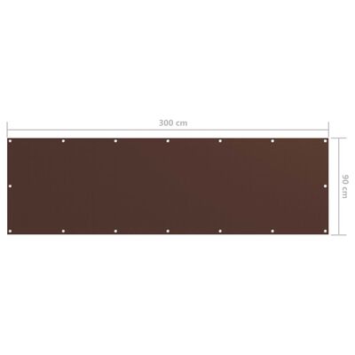 vidaXL altanafskærmning 90x300 cm oxfordstof brun