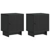 vidaXL Natskab 2 pcs Sort 43 x 34,5 x 50 cm Konstrueret tr&aelig;