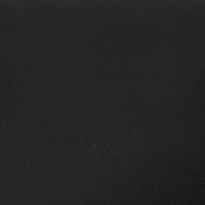 vidaXL sengegavl med kanter 83x23x118/128 cm kunstlæder sort
