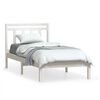 vidaXL sengeramme 90x200 cm massivt fyrretr&aelig; hvid