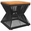 vidaXL sofabord med tr&aring;dnetbase 38x38x38 cm massivt akacietr&aelig; sort