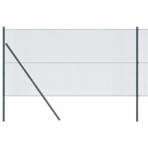 vidaXL Hegnsp&aelig;l Gr&oslash;n 100 x 1 m (16 x 16 mm net) St&aring;l og PVC