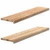 vidaXL vindueskarme 2 stk ubehandlet 110x30x2 cm massivt egetr&aelig;
