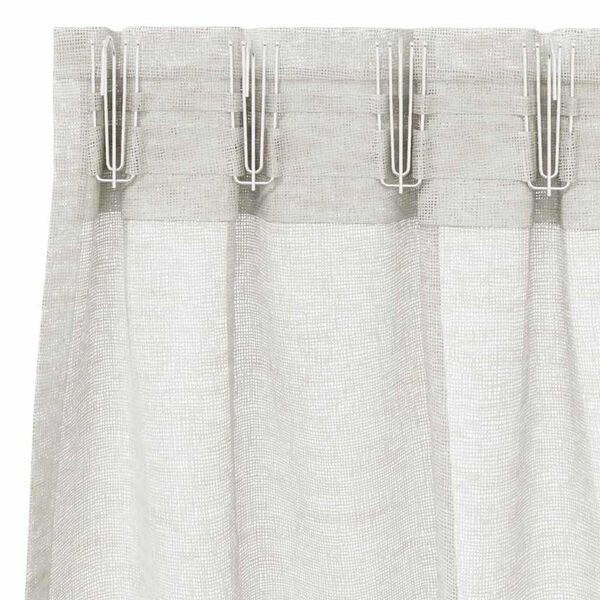 vidaXL Voile Gardin med gardiner 2 pcs Creme 245 x 140 cm Polyester