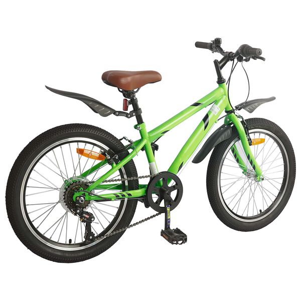 vidaXL B&oslash;rnecykel 20 tommer 6-Speed til b&oslash;rn i alderen 6-11 &aring;r Gr&oslash;n