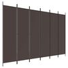 vidaXL 6-panels rumdeler 300x200 cm stof brun
