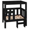 vidaXL hundeseng 65,5x50,5x70 cm massivt fyrretr&aelig; sort