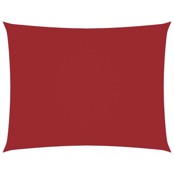 vidaXL solsejl 3,5x4,5 m rektangul&aelig;r oxfordstof r&oslash;d