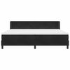 vidaXL Box spring seng med madras Sort 200 x 200 cm Polyester