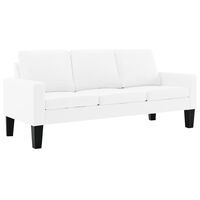 vidaXL 3-personers sofa kunstlæder hvid