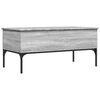 vidaXL sofabord 100x50x45 cm konstrueret tr&aelig; og metal gr&aring; sonoma-eg