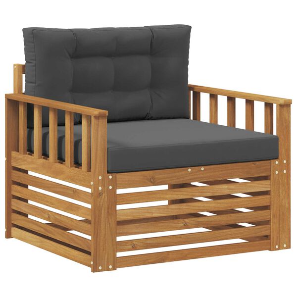 vidaXL Udend&oslash;rs sofagruppe Soli Akacietr&aelig; og polyester Naturfarvet